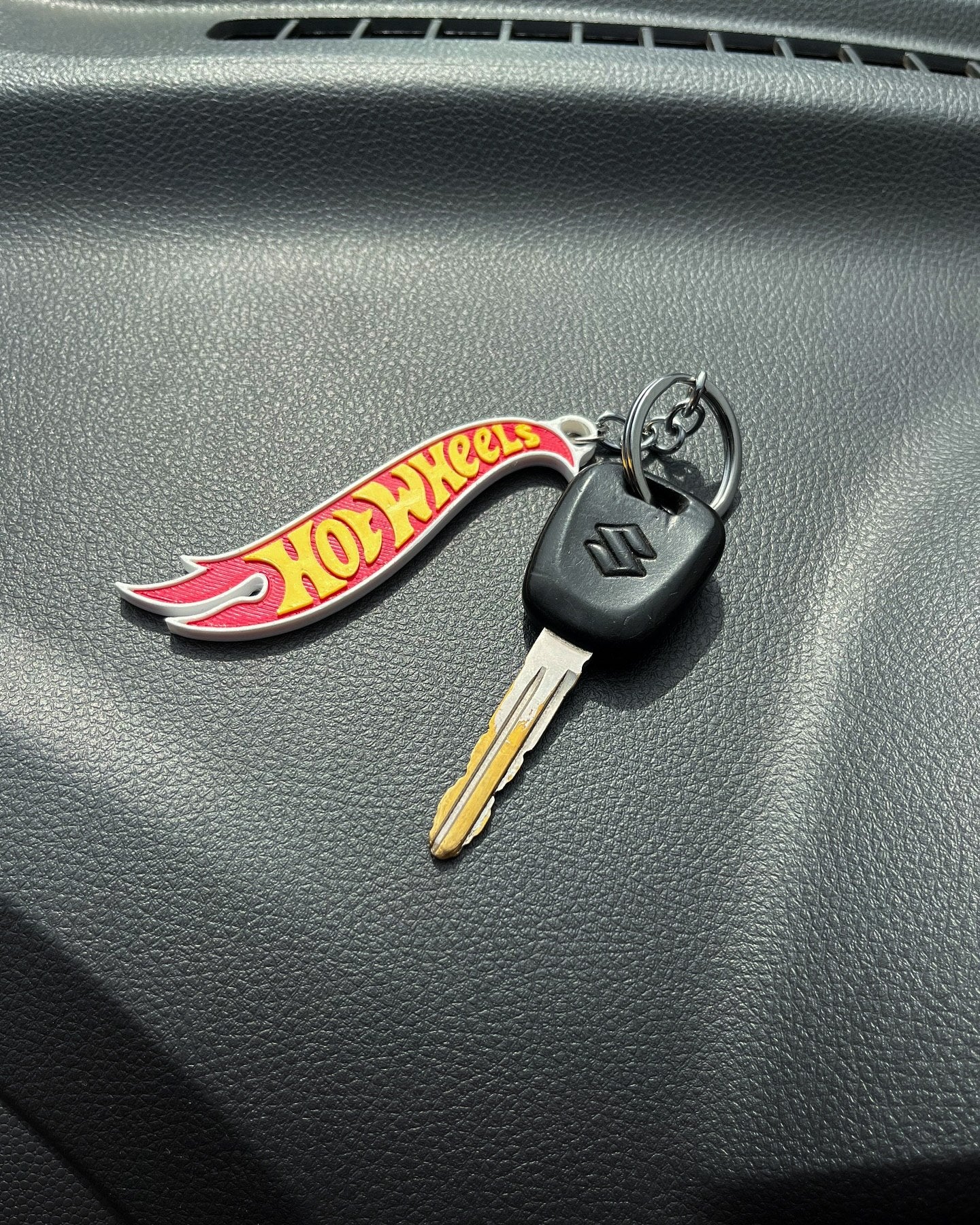 Hot Wheels Flame Logo Keychain